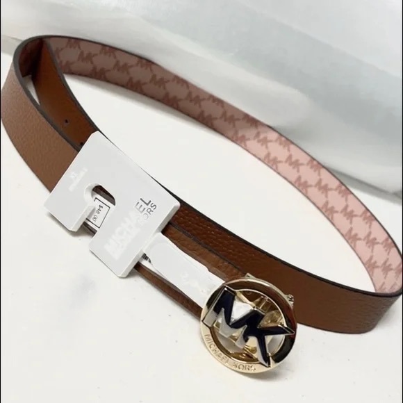 MICHAEL Michael Kors Pink Twist Reversible Belt 551342C, Women's Size Medium - Picture 3 of 9